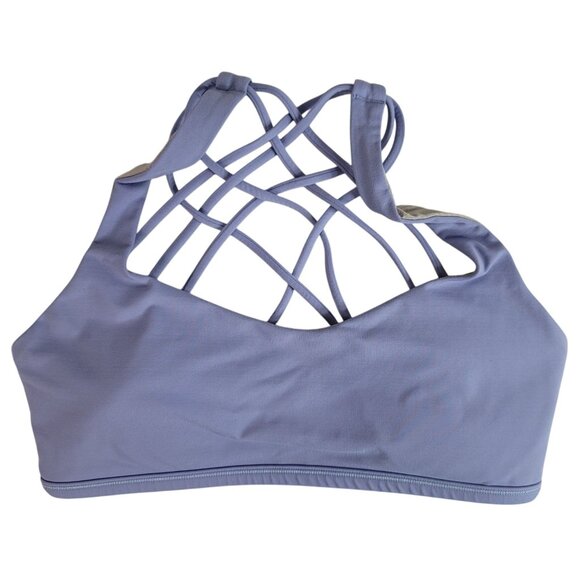 Lululemon Free to Be Bra Purple SZ 6 (Wild) Strappy PullOn Yoga Seamless Wicking - Picture 1 of 8